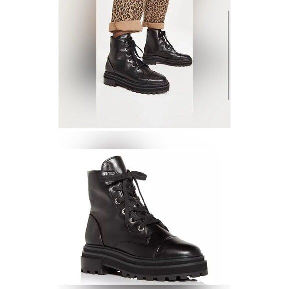 Schutz Maylova Leather Black Boots Size 11B - Picture 6 of 6